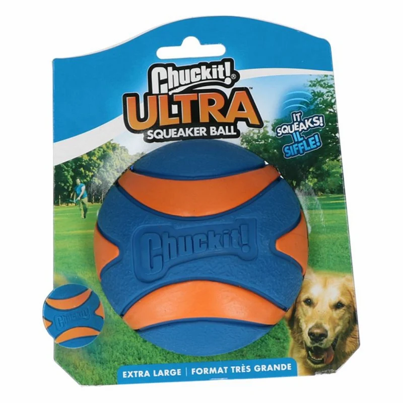 Chuckit! Ultra Squeaker Ball - Apportierspielzeug Hundespielzeug mit Quietschie
