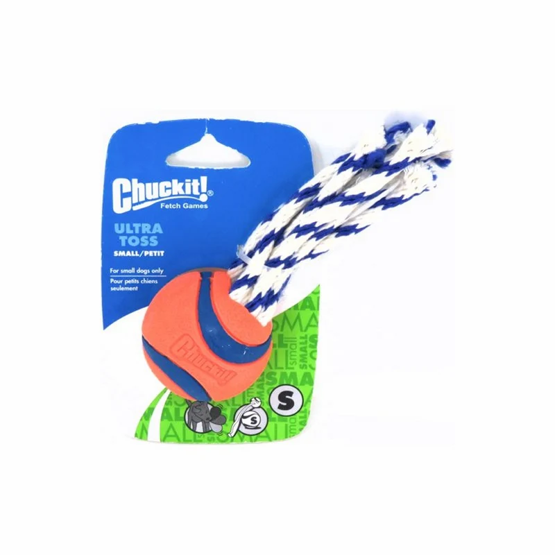 Chuckit! Ultra Toss - Ball mit Seil - Apportierspielzeug Wurfseil Zerrspielzeug