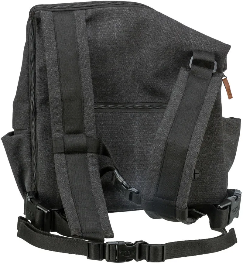 BE NORDIC 2in1 Hunderucksack und Cross-Body Tasche Bjorn in Canvas-Optik mit integriertem Beutelspender