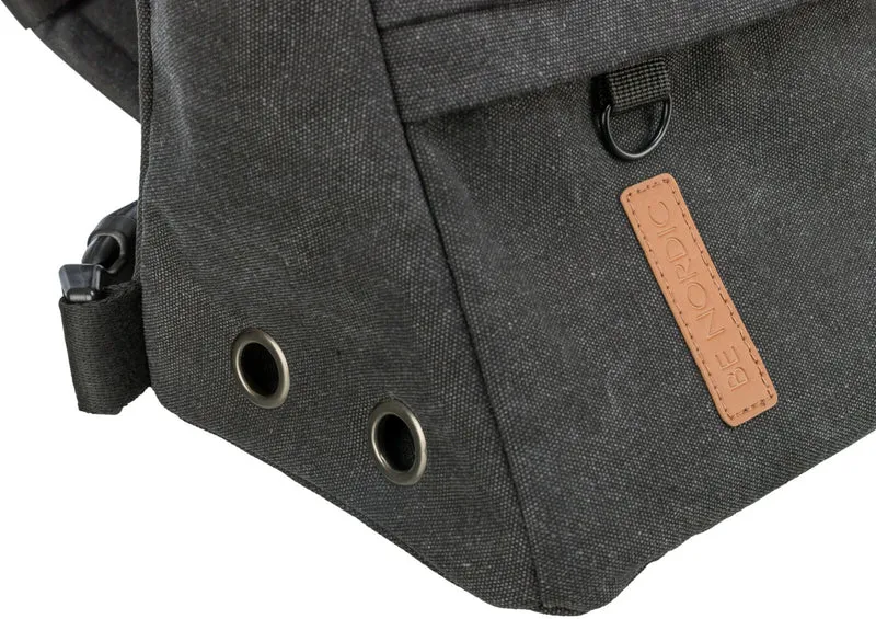 BE NORDIC 2in1 Hunderucksack und Cross-Body Tasche Bjorn in Canvas-Optik mit integriertem Beutelspender