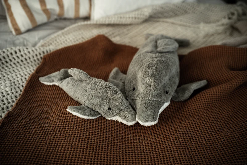 Kuscheltier Delfin klein mit Inlett
