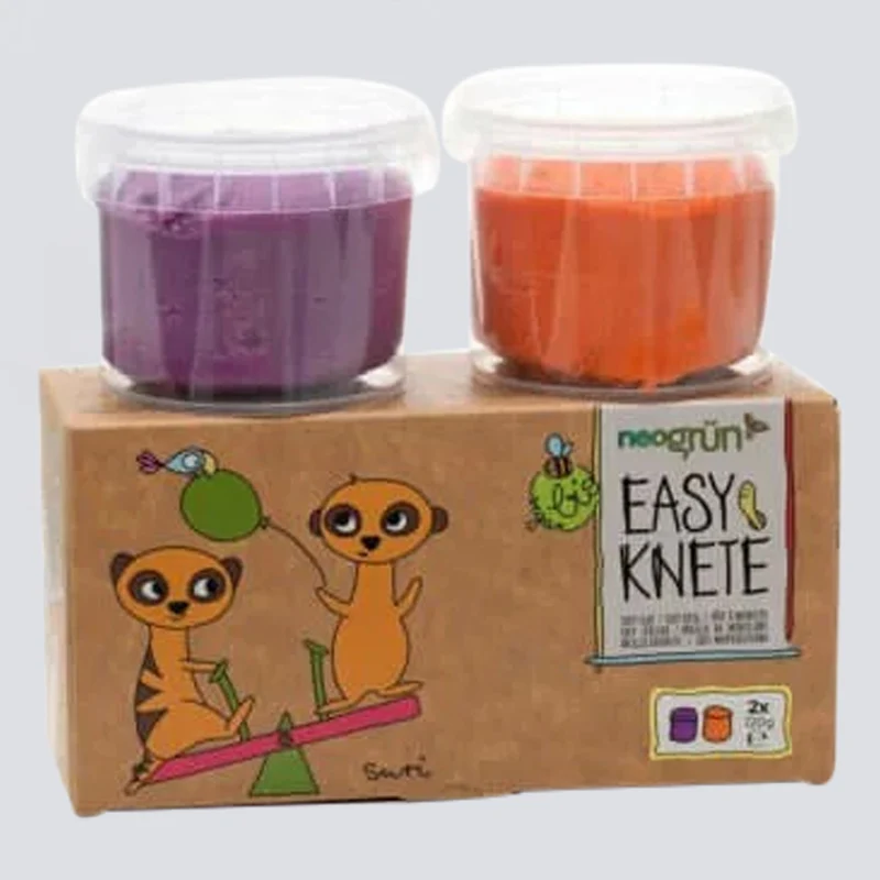 Easy-Knete 2er Set "Suri" orange/violett