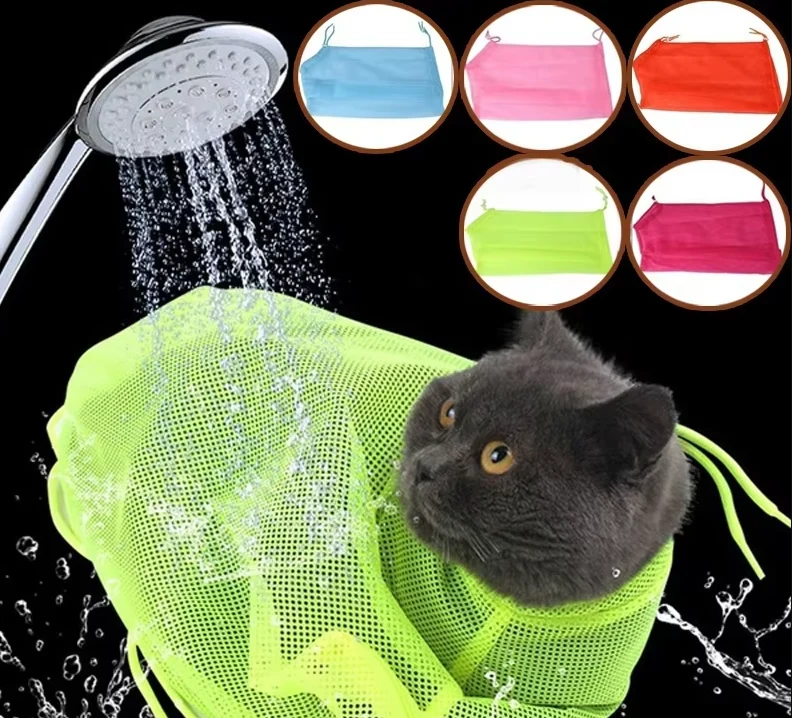 Katzenpflege-sack Mit Netzstoff Für Sicheres Baden Und Krallenpflege
