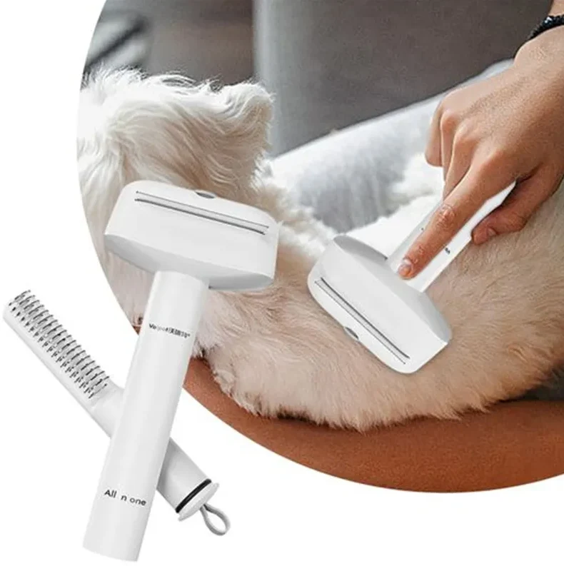 2-in-1 Haustierbürste Mit Felltrimmer Für Effektive Fellpflege