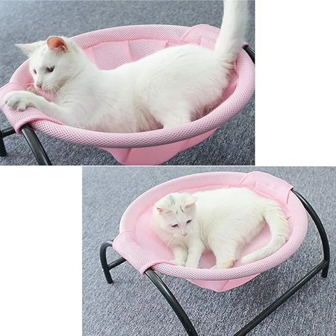 Katzen Hängematte – Atmungsaktives Katzenbett Mit Stabilen Metallgestell Für Gemütliche Ruhepausen