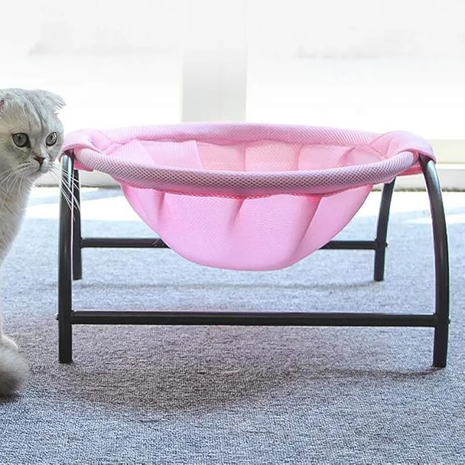 Katzen Hängematte – Atmungsaktives Katzenbett Mit Stabilen Metallgestell Für Gemütliche Ruhepausen