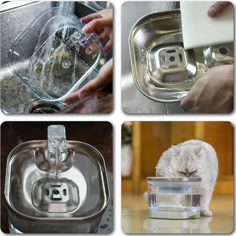Automatischer Trinkbrunnen Für Katzen Und Hunde – Leiser Wasserspender Mit Filter