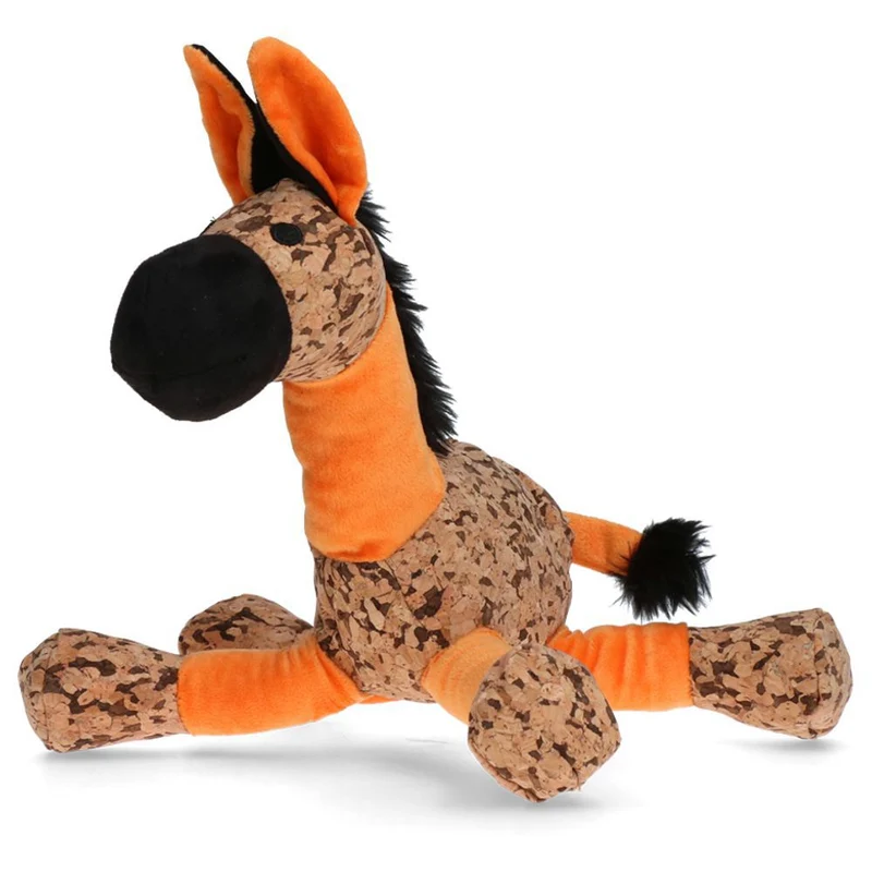 Retro Dog Donkey Hundespielzeug - Esel - Kuscheltier Plüschtier mit Quitscher