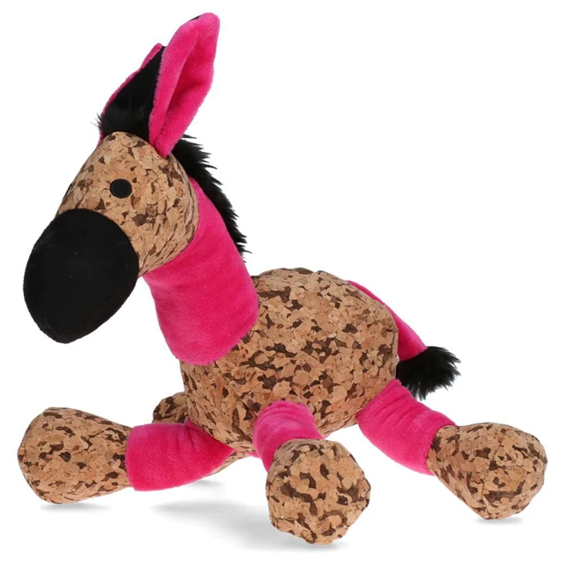 Retro Dog Donkey Hundespielzeug - Esel - Kuscheltier Plüschtier mit Quitscher
