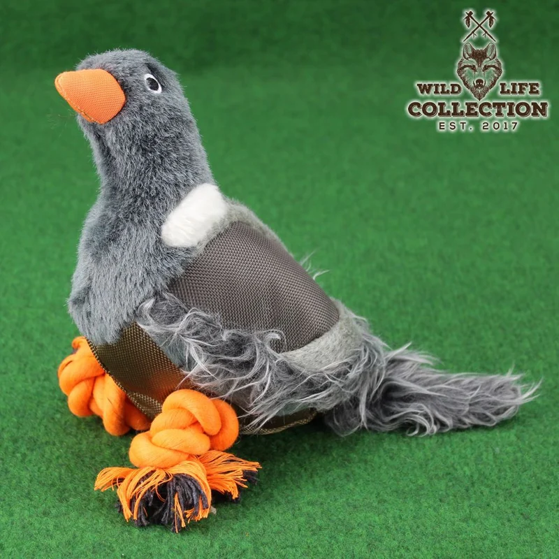 Wild Life Hundespielzeug - Plüsch Kuscheltier - Spielzeug mit Quitscher & Seil