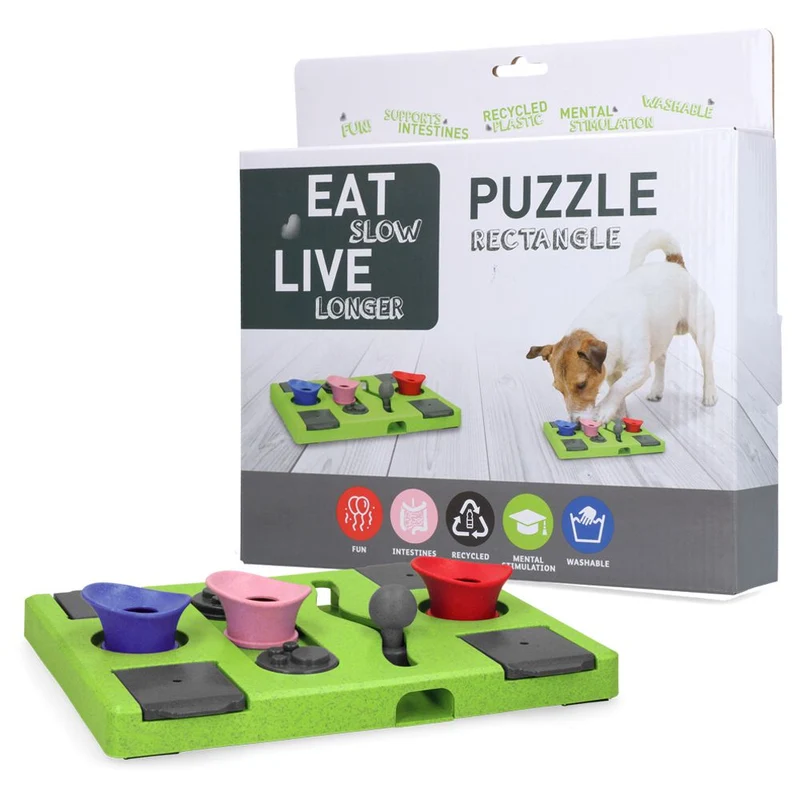 EAT SLOW Intelligenzspielzeug RECTANGLE - Brettspiel Denkspiel Snackspielzeug