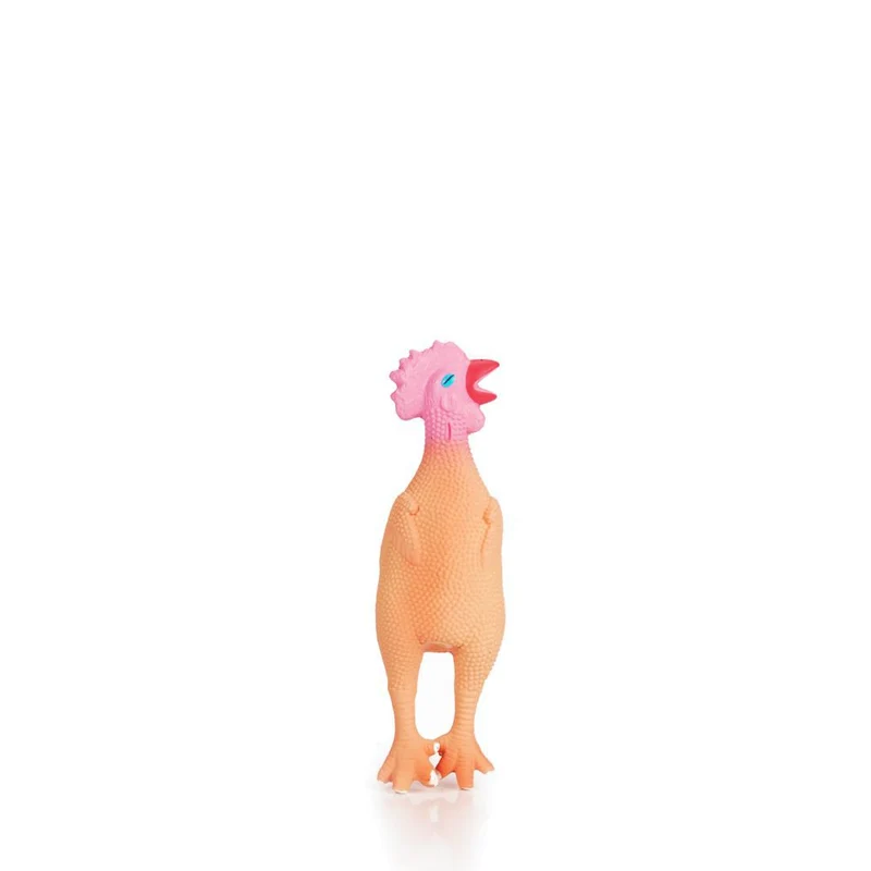 Beeztees Hundespielzeug HAHN - Latex Tierfigur Huhn - Spiel für Hund - quietscht