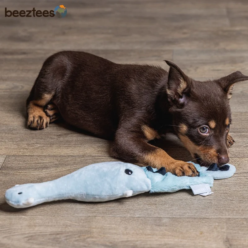 Beeztees Plüsch-Welpenspielzeug - Krokodil Maus - Puppy Plüschspielzeug knistert
