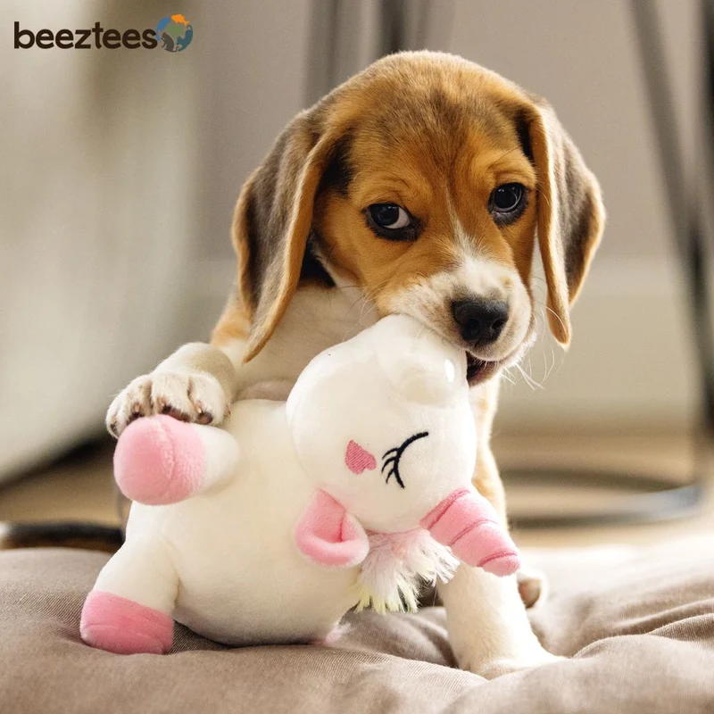 Beeztees Plüsch-Welpenspielzeug - Dino Einhorn Flamingo - Puppy Plüschspielzeug