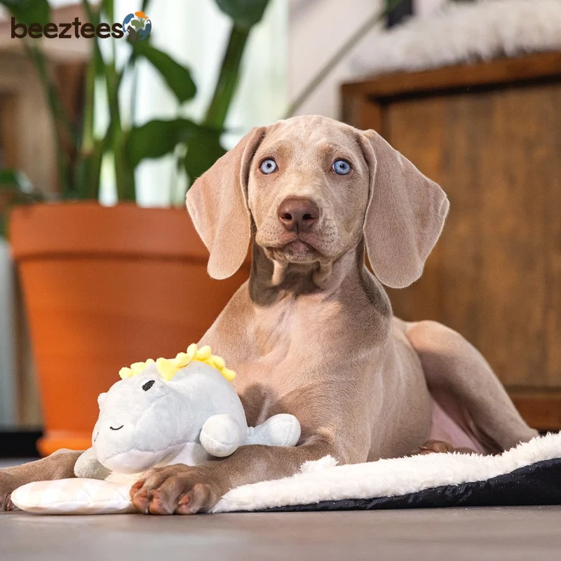 Beeztees Plüsch-Welpenspielzeug - Dino Einhorn Flamingo - Puppy Plüschspielzeug