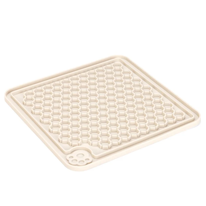 Beeztees Puppy Leckmatte - Schleckmatte Anti-Schlingmatte Silikon grau 20x20cm