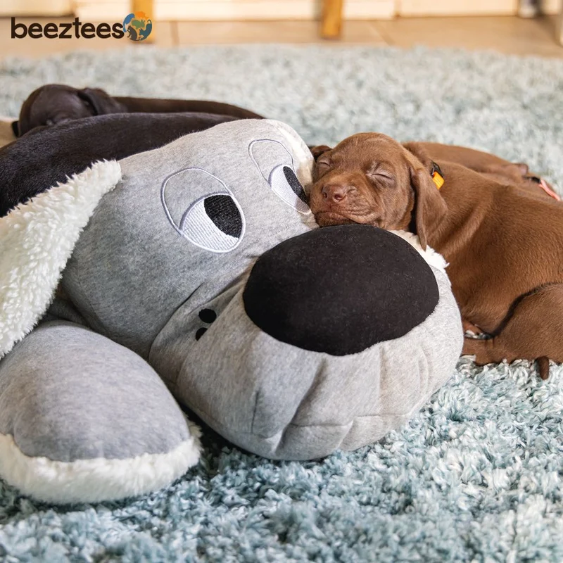 Beeztees Plüsch-Welpenspielzeug BOOMBA XL - 70 cm - grau - Plüschspielzeug Hund