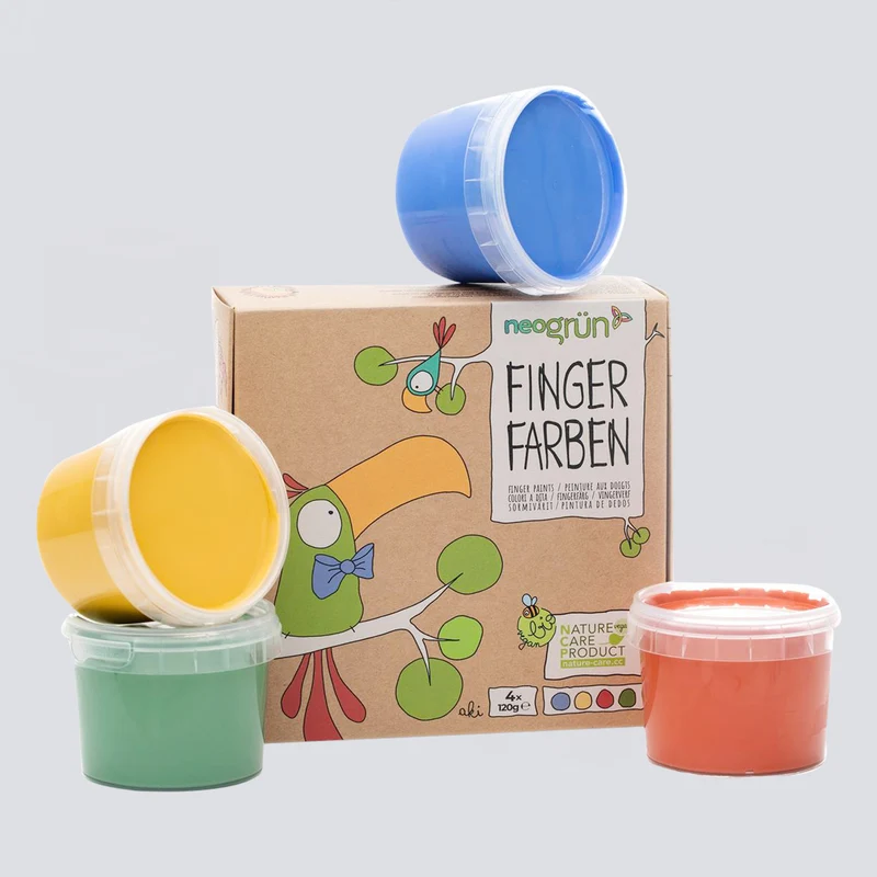 Fingerfarben 4er Set "Aki"