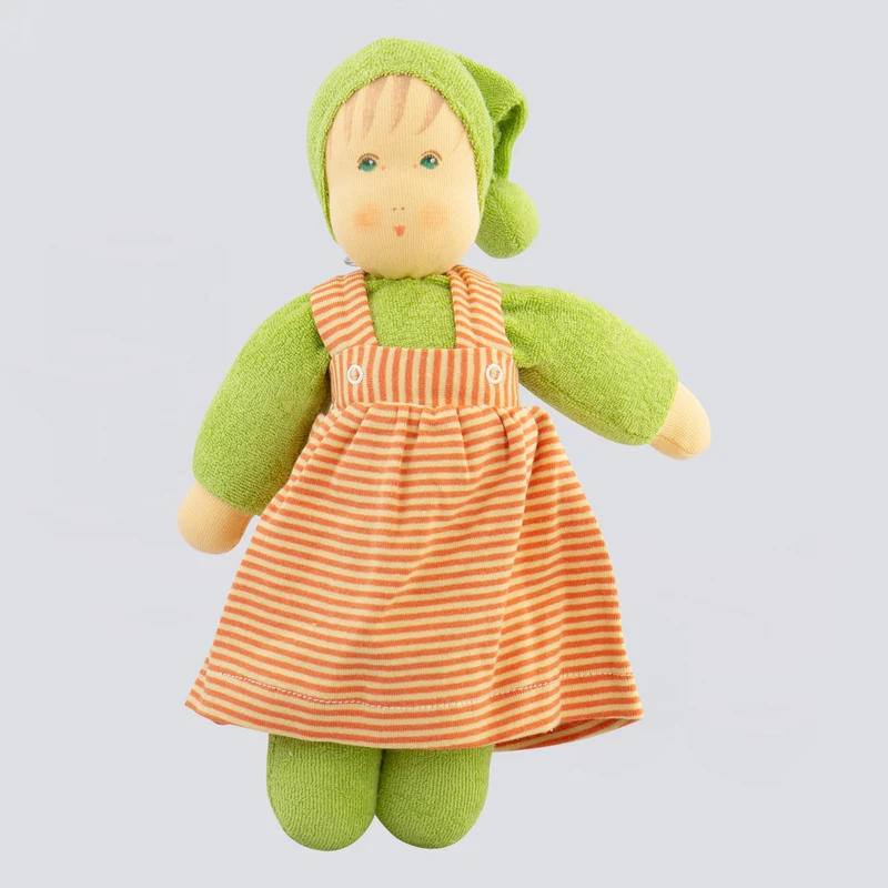 Nanchen Puppe 'Mädel' grün orange - 33 cm