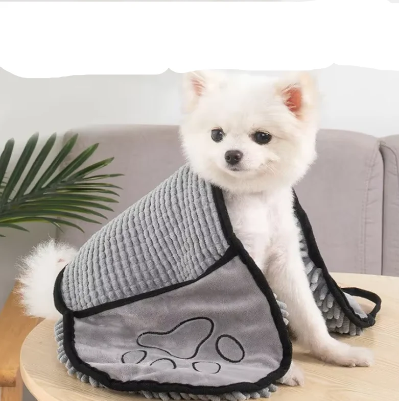 Mikrofaser-haustierhandtuch Mit Handschuh – Super Saugfähiges Weiches Trockentuch Für Hunde Katzen