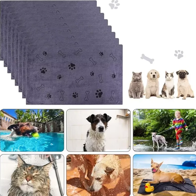 Superabsorbierendes Hundehandtuch – Weiches Schnell Trocknendes Mikrofaser-handtuch Für Hunde Katzen