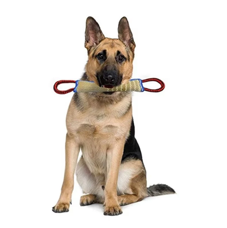 Beißwurst Für Hunde – Robustes Jute-trainingsspielzeug Mit Griffen Für Welpen Erwachsene Hunde