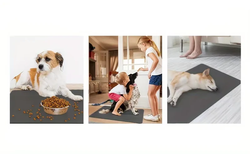 Silikon-futtermatte Für Haustiere – Wasserdichte, Rutschfeste Fressunterlage Für Hunde Katzen