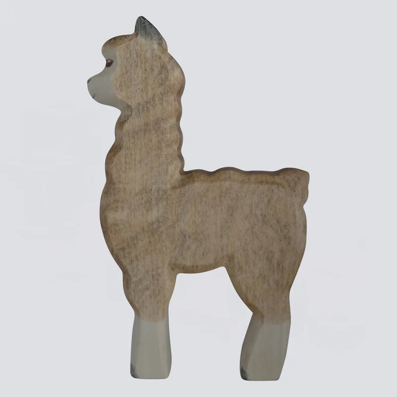 Holzwald Holzfigur Alpaka