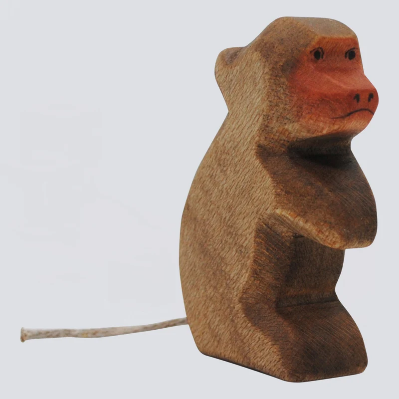 Holzwald Holzfigur Pavian
