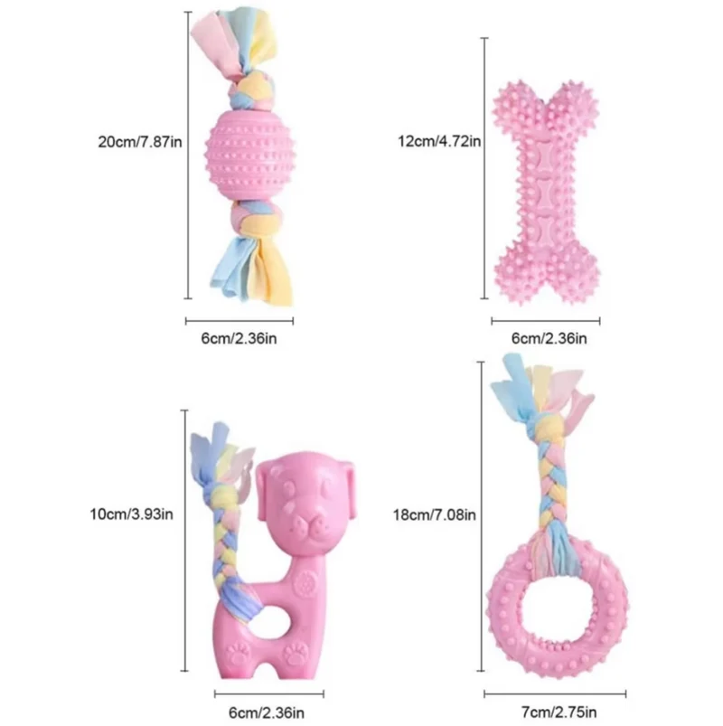 Welpen-spielzeugset – Beißfeste Plüschige Kauspielzeuge Für Hunde