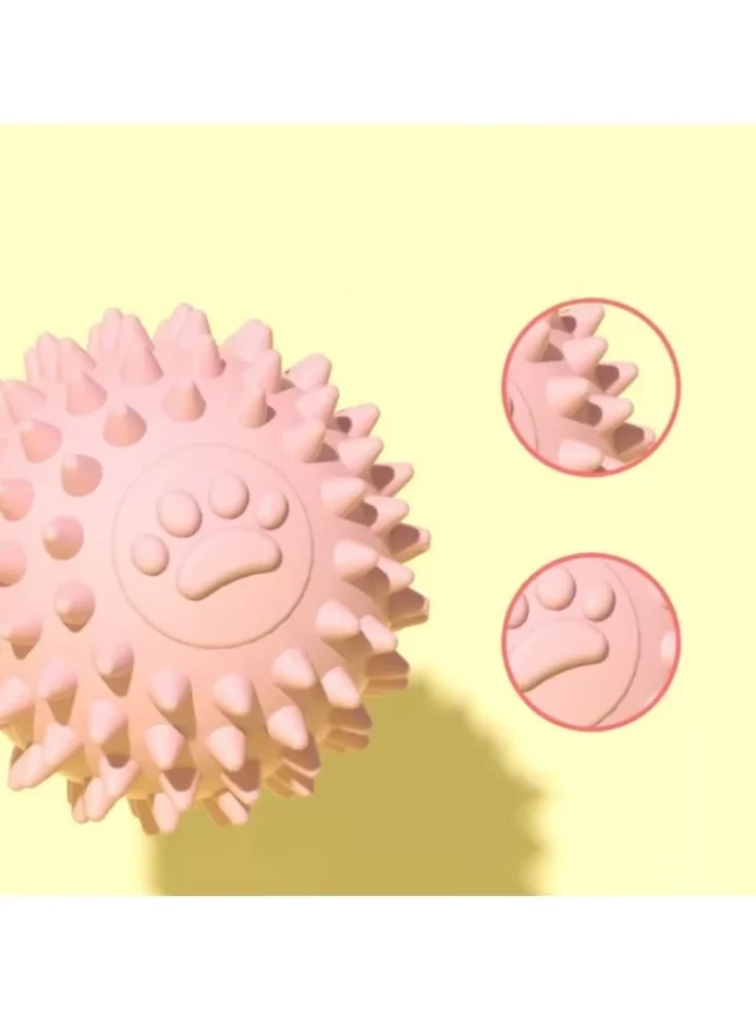 Noppenball Hundespielzeug – Zahnpflege- Und Kauspielball Aus Weichem Gummi