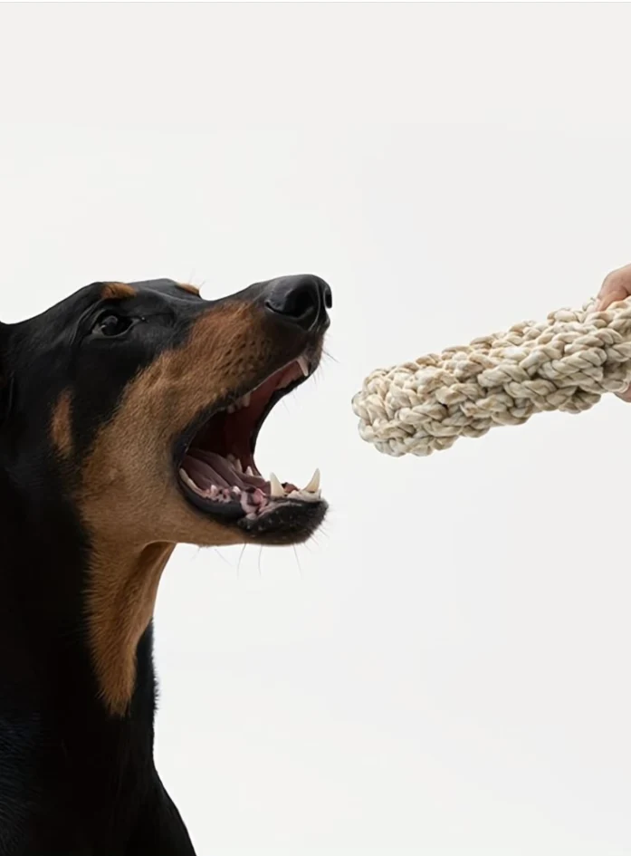 Robuster Kauring Für Hunde – Natürliches Seilspielzeug Für Gesundes Zahnfleisch