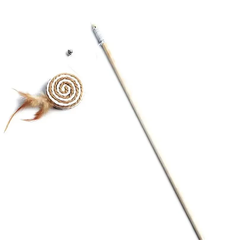 Interaktives Katzenspielzeug-Set – Naturspielzeug Mit Federn Und Glocken