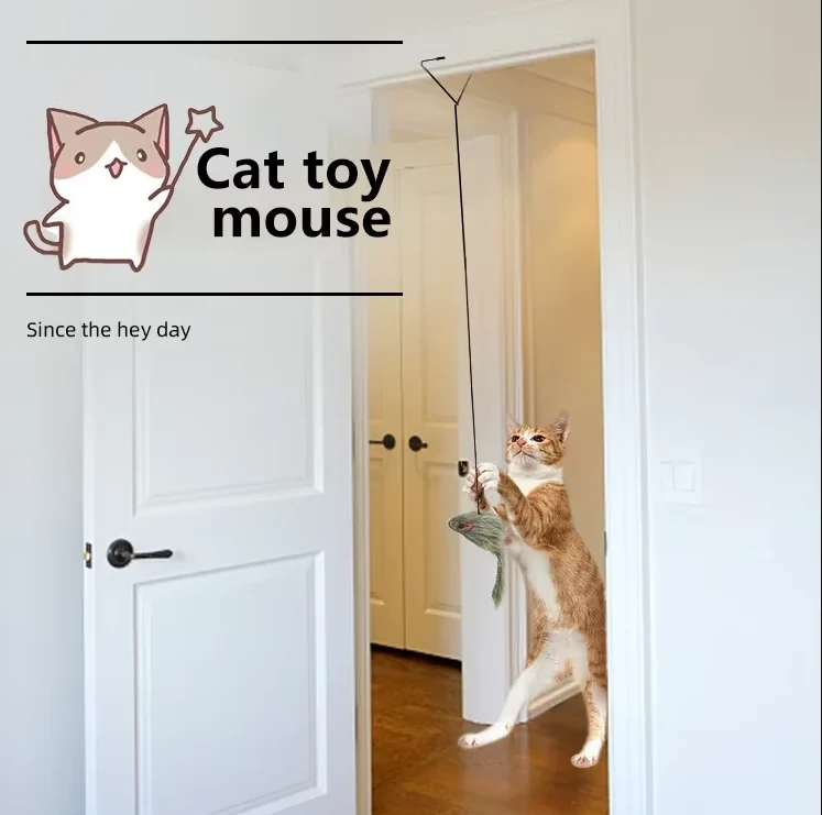 Interaktives Tür-spielzeug – Springende Maus Für Aktive Katzen