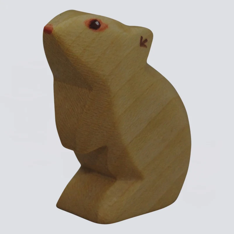 Holzwald Holzfigur Ratte