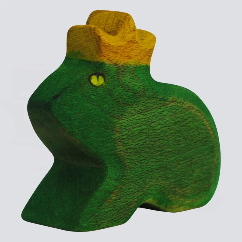 Holzwald Holzfigur Froschkönig
