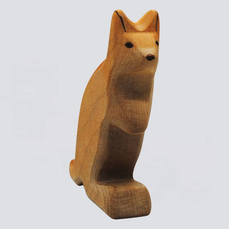 Holzwald Holzfigur Känguru klein