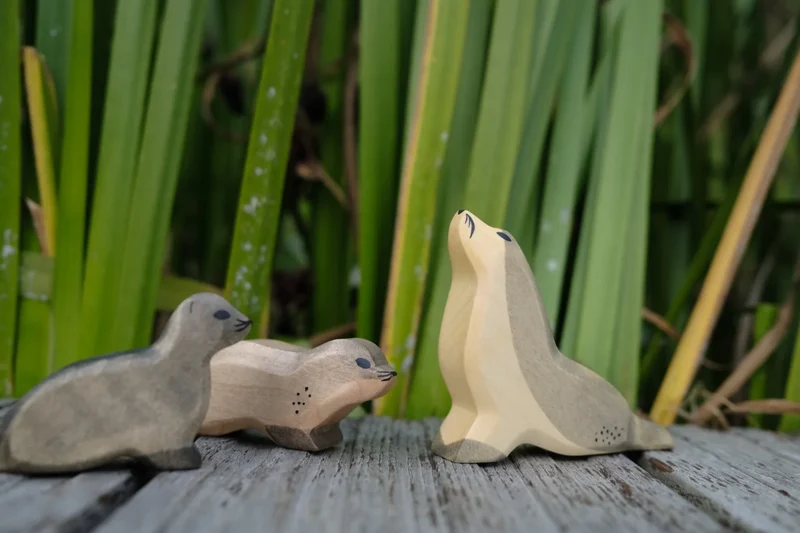 Holzwald Holzfigur Seehund