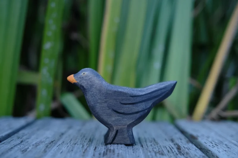 Holzwald Holzfigur Amsel