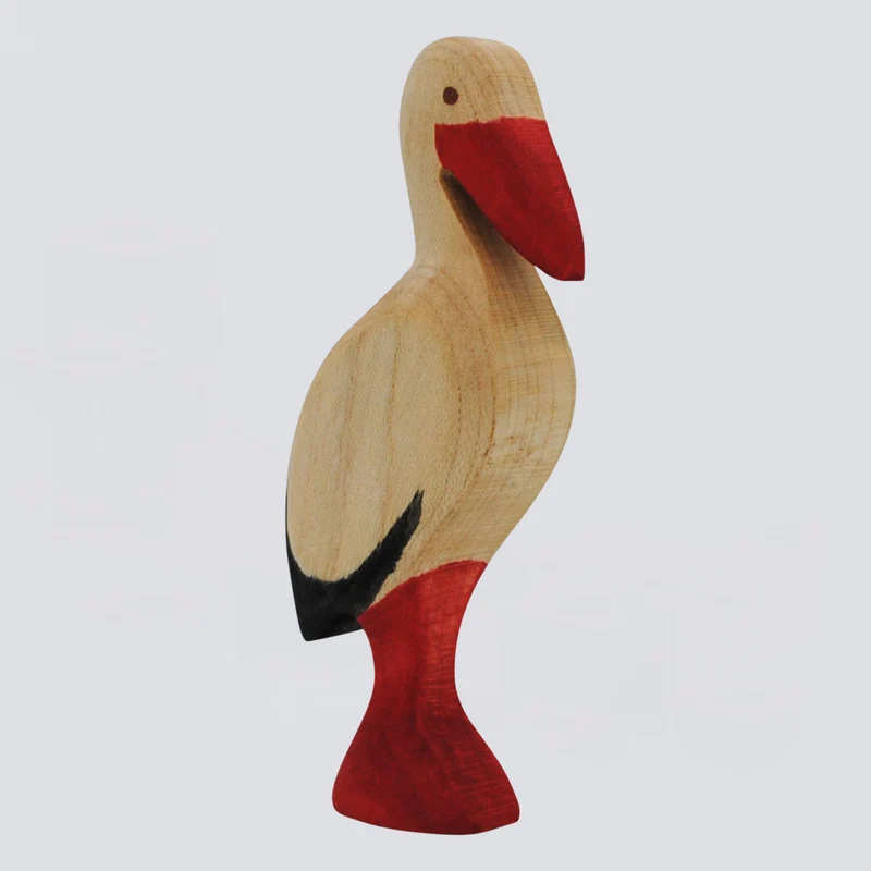 Holzwald Holzfigur Storch