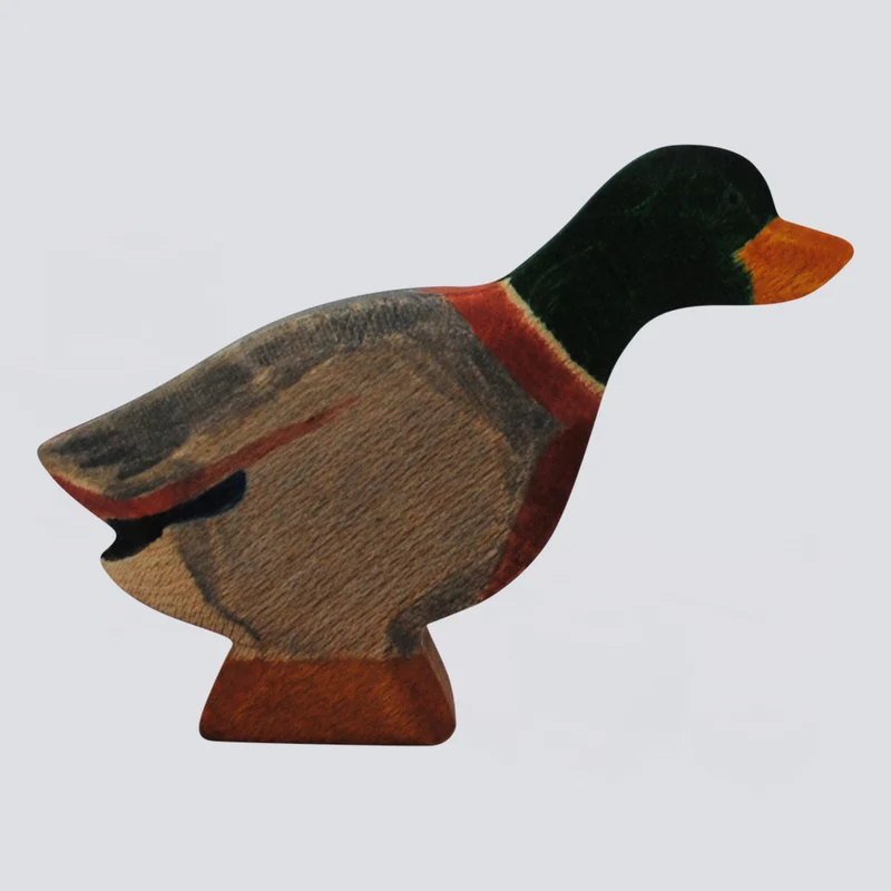 Holzwald Holzfigur Erpel gestreckt