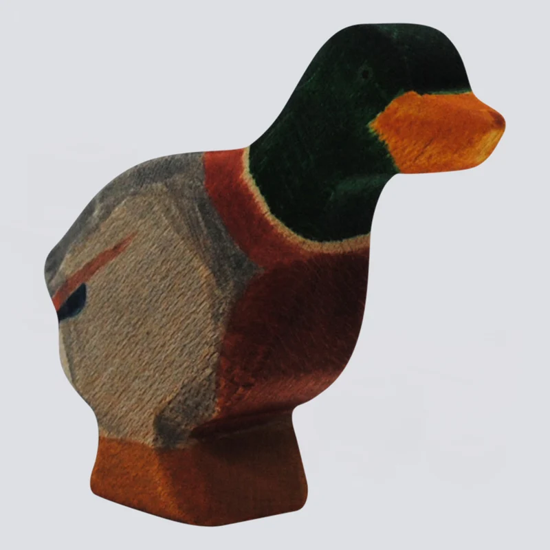 Holzwald Holzfigur Erpel gestreckt