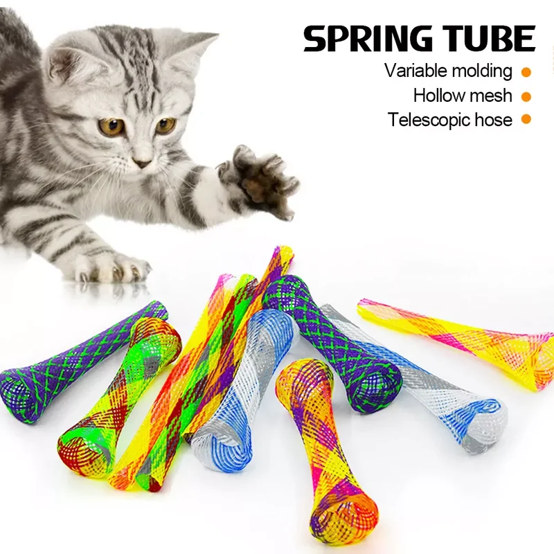 Flexibles Katzenspielzeug – Biegsame Mesh-Stäbchen Für Interaktiven Spielspaß