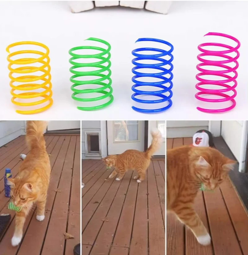 Bunte Spiralfedern – Interaktiver Katzenspaß