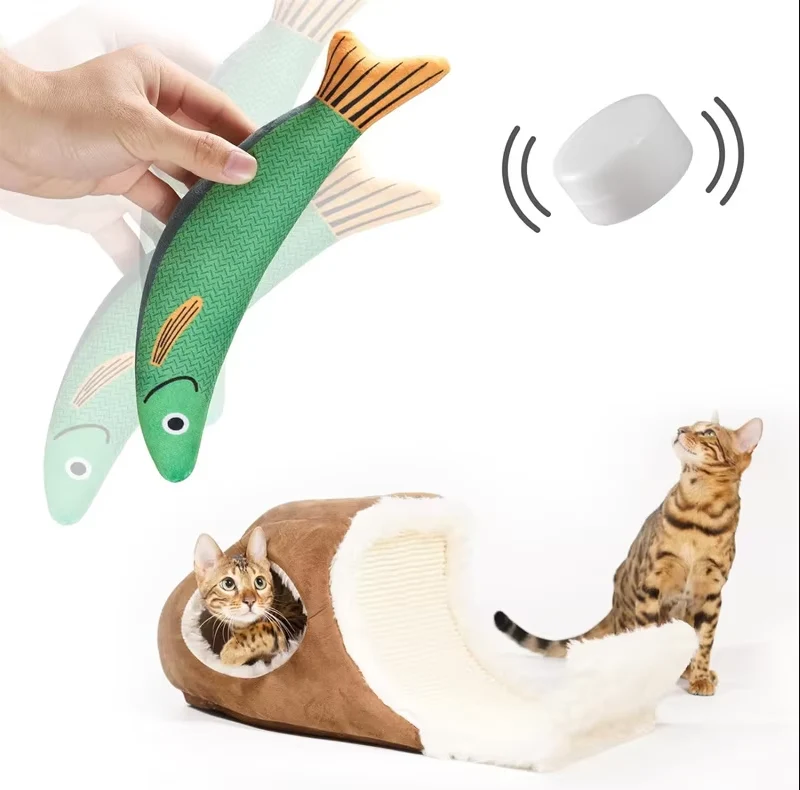 Interaktives Katzenspielzeug Fisch Mit Katzenminze Und Geräuscheffekt