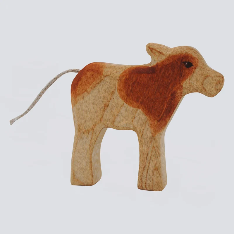 Holzwald Holzfigur Kalb