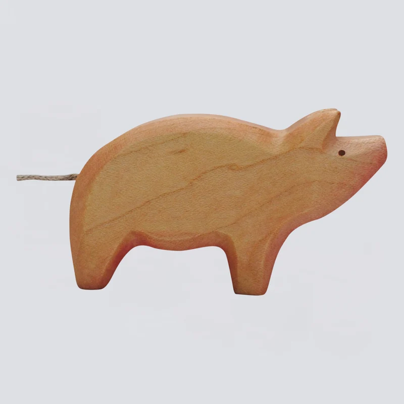 Holzwald Holzfigur Schwein