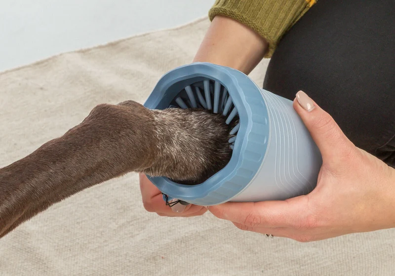 Pfotenreiniger für Hunde mit Silikonborsten