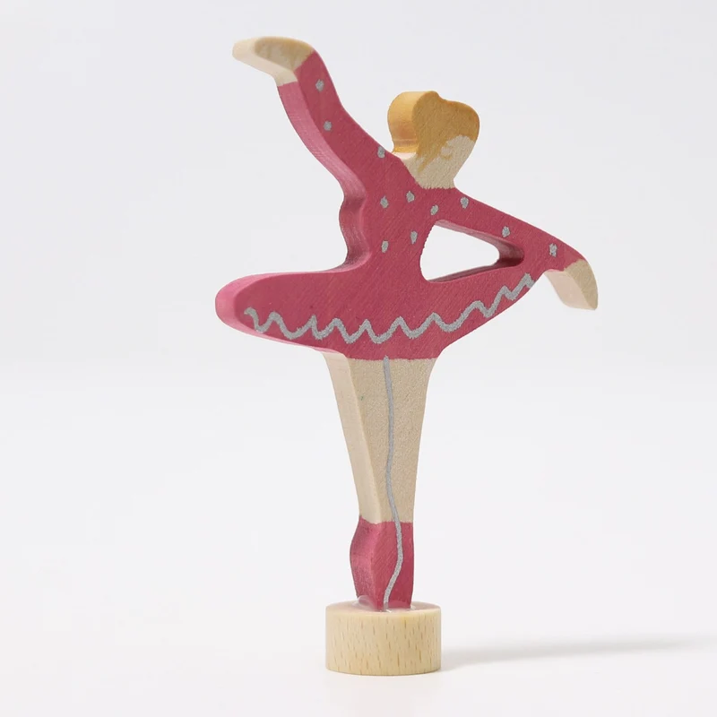 Grimm's Steckfigur Ballerina Rubinrot