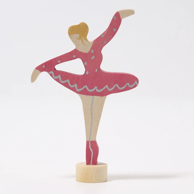 Grimm's Steckfigur Ballerina Rubinrot